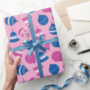 Alt modische Weihnachtsschmuck Rosa Nahtlos Geschenkpapier