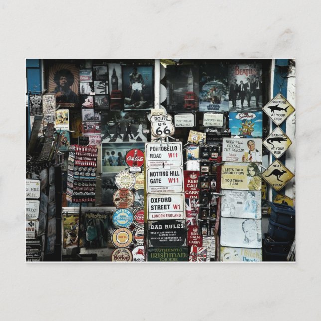 Alt modische Zeichen Postkarte (Vorderseite)