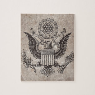 Alt modischer amerikanischer Wappen-Puzzle Puzzle