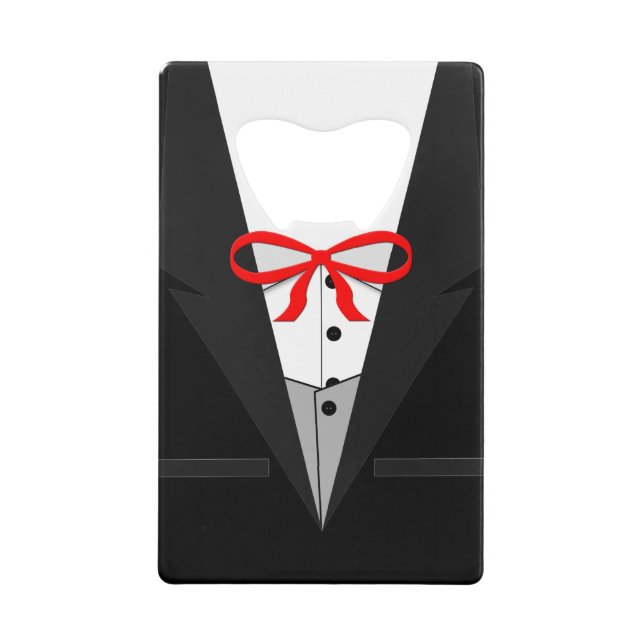 Alt modischer Black Tuxedo Geldbeutel Flaschenöffner (Vorderseite)