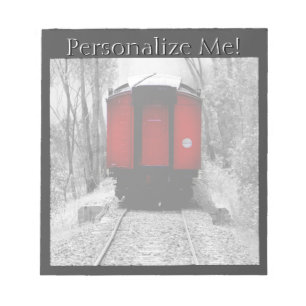 Alt modischer Red Steam Train Notizblock