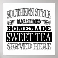 Alt modischer Sweet Tea Vintag Look Werbung