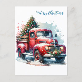 Alt-modischer Vintager Weihnachtsfahrer Postkarte