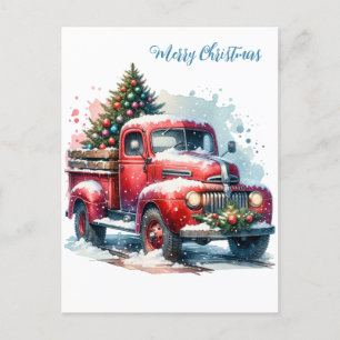 Alt-modischer Vintager Weihnachtsfahrer Postkarte