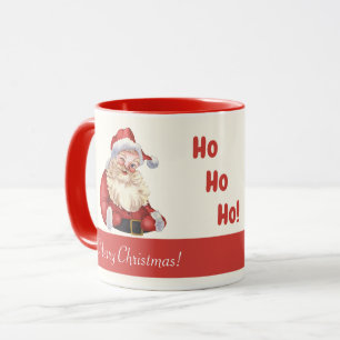 Alt modischer Weihnachtsmann Ho Ho Ho Frohe Weihna Tasse