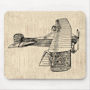 Alt modisches Flugzeug Mousepad