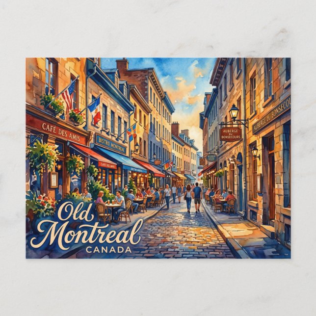 Alt-Montreal Kanada Postkarte (Vorderseite)