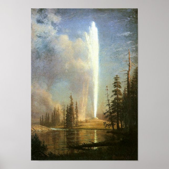 Alt müde, Albert Bierstadt Poster (Vorne)