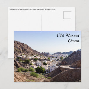 Alt-Muscat ursprüngliche historische Stadt Muscat Postkarte