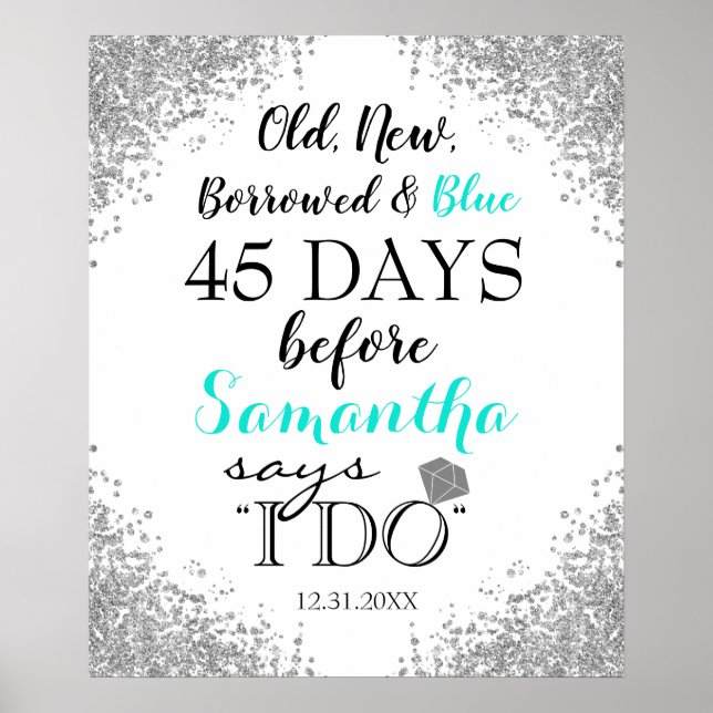 Alt neu geliehen & blau poster (Vorne)