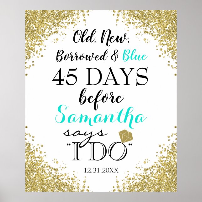 Alt neu geliehen & blau poster (Vorne)