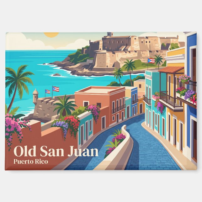 Alt-San Juan Puerto Rico Magnet (Vorderseite)