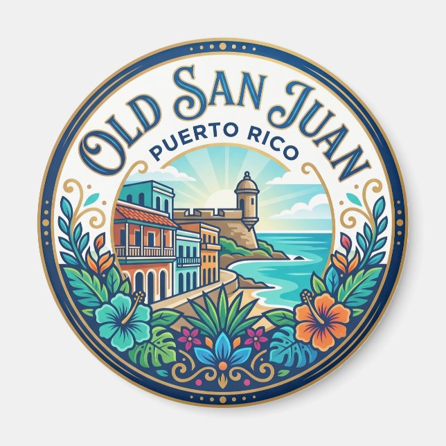 Alt-San-Juan Puerto Rico Magnet (Vorne)