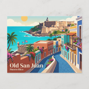 Alt-San Juan Puerto Rico Postkarte