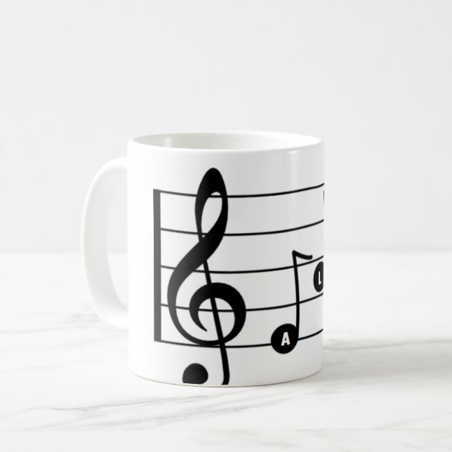 Alt-Sänger-Musical-Tasse Tasse (Vorderseite Links)