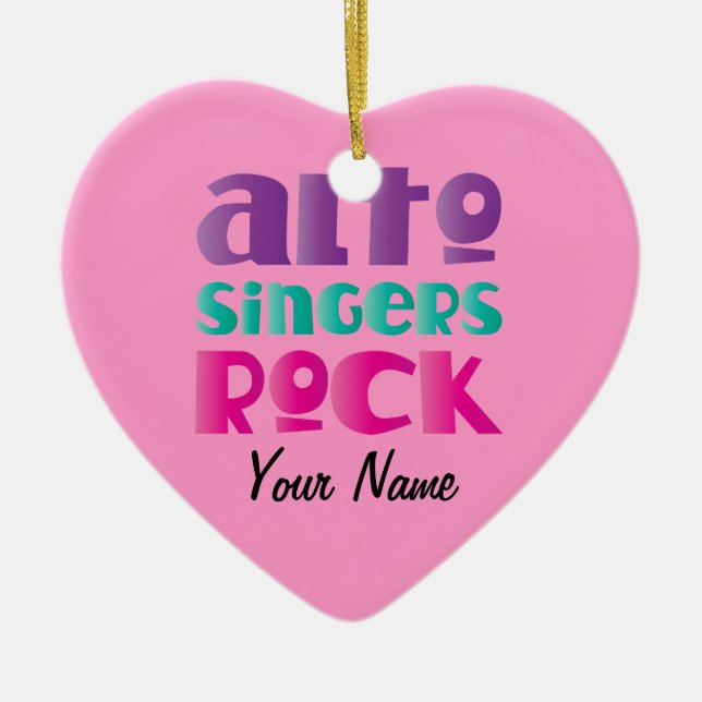 Alt-Sänger-Rock-Chor-Musik-Verzierungs-Geschenk Keramik Ornament (Vorne)