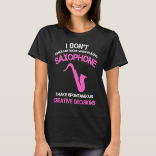 Alt-Saxophon-Spielerinnen Frauen Jugend Jazz Saxop T-Shirt