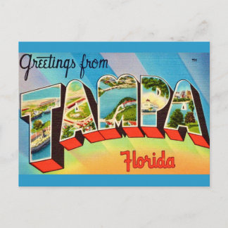 Alt Tampa Florida Postkarte