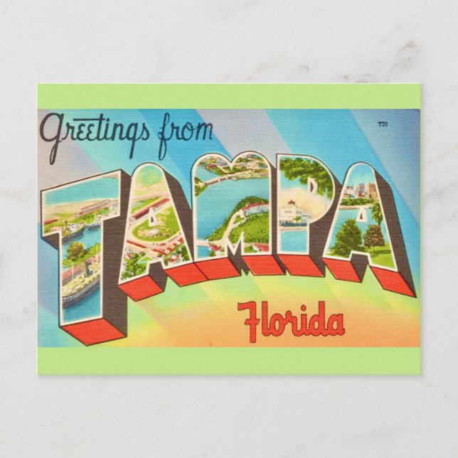 Alt Tampa Florida Postkarte (Vorderseite)