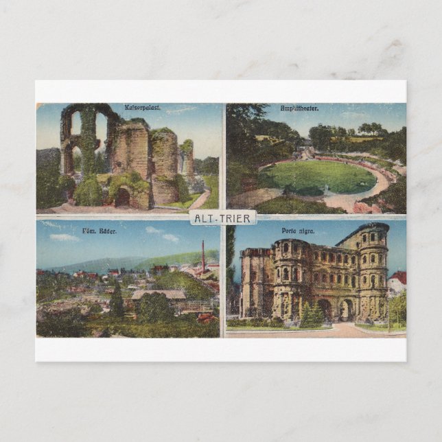 Alt Trier Vintage Postkarte (Vorderseite)