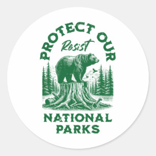 Alt Us National Park Residence Service Runder Aufkleber