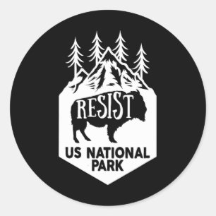 Alt Us National Park Residence Service Runder Aufkleber