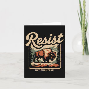 Alt Us National Park Resist Service Bison Vintag Karte