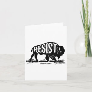 Alt Us National Park Resist Service T Shirt Bison Karte
