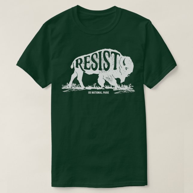 ALT US National Park Service Residence T Bison Vin T-Shirt (Design vorne)
