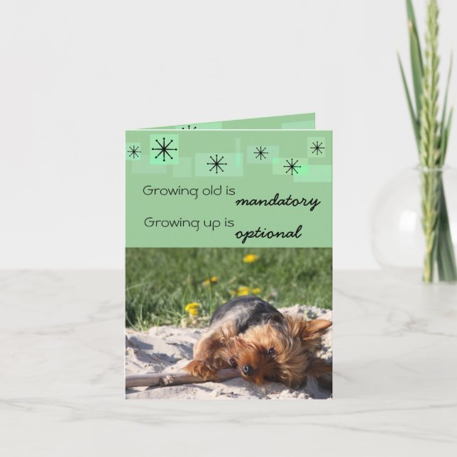 Alt wachsen ist obligatorisch Aufwachsen ist optio Karte (Vorderseite)