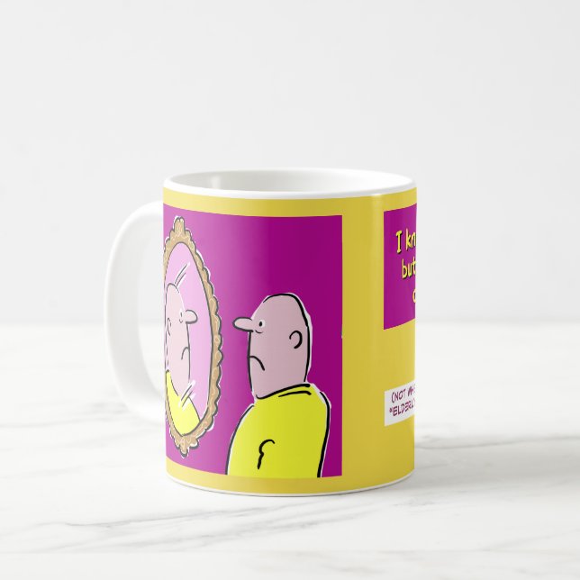 Alt werden. Alternative Beschreibungen. Kaffeetasse (Vorderseite Links)