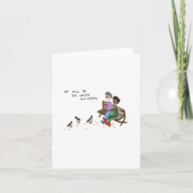 Alt werden mit dir bester Freund Dankeskarte (Vorderseite)