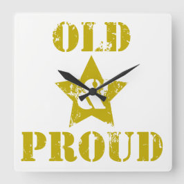 Alt werden nicht für Sissies! Alt & Stolz! Quadratische Wanduhr