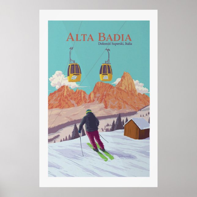 Alta Badia Ski Resort Poster (Vorne)