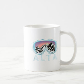 Alta Ski Design _ Alta, Ut Skischneegeschenk Kaffeetasse