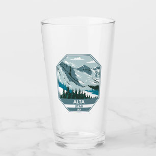 Alta Skigebiet Winter Utah Glas