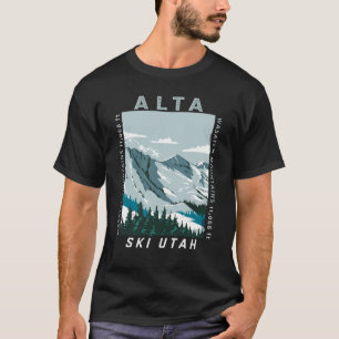 Alta Skigebiet Winter Utah Vintag Not leidend T-Shirt