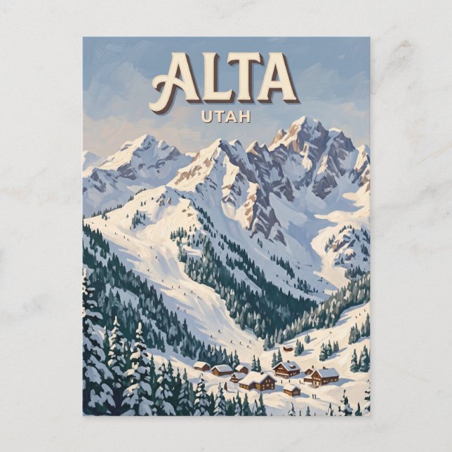 Alta Utah Postkarte (Vorderseite)