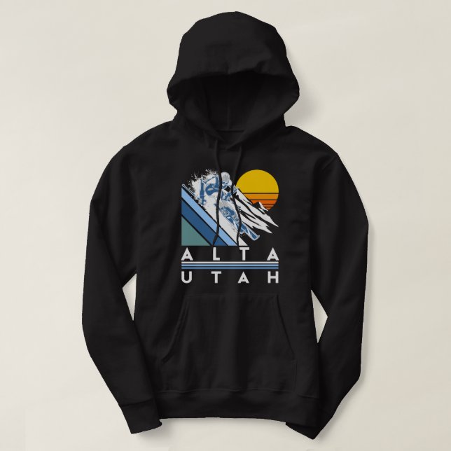Alta Utah Retro Ski Hoodie (Design vorne)