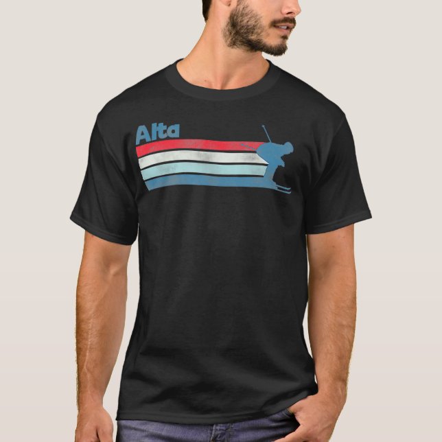 Alta Utah Retro Ski T-Shirt (Vorderseite)