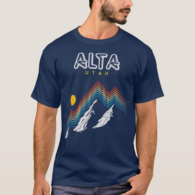 Alta Utah Ski Resort Retro Collection T-Shirt (Vorderseite)