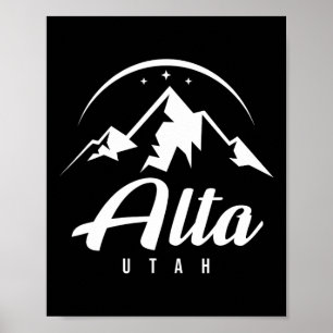 Alta Utah Ski Resort Skifahren Snowboarden Poster