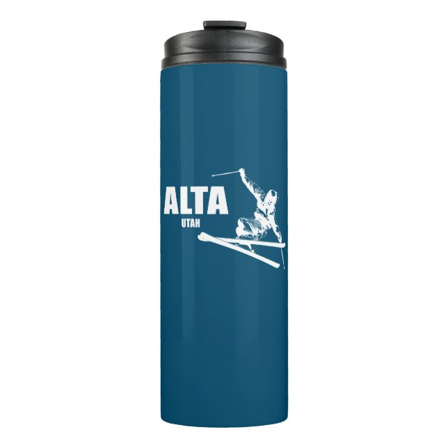Alta Utah Skier Thermosbecher (Vorderseite)