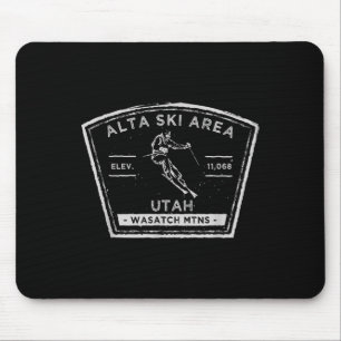 Alta Utah Snow Skiing Mousepad