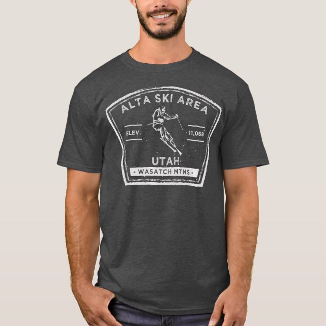 Alta Utah Snow Skiing T-Shirt (Vorderseite)