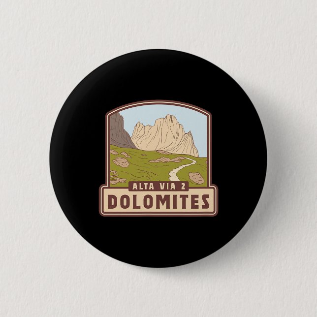 Alta Via 2 – Dolomiten - Italien Button (Vorderseite)