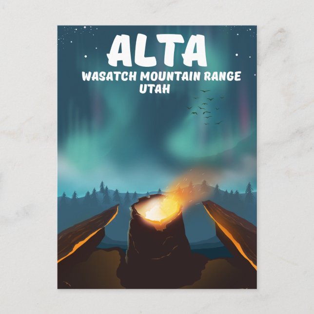 Alta Wasatch Mountain Range Utah Postkarte (Vorderseite)