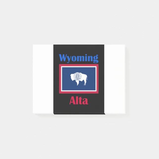 Alta Wyoming Post-it Klebezettel (Vorderseite)