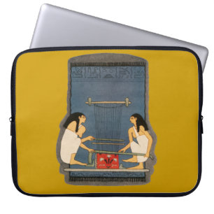 Altägyptische Frauen beim Teppichweben Hieroglyphe Laptopschutzhülle