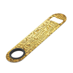 Altägyptische Hieroglyphen Gelb Speed Flaschenöffner
